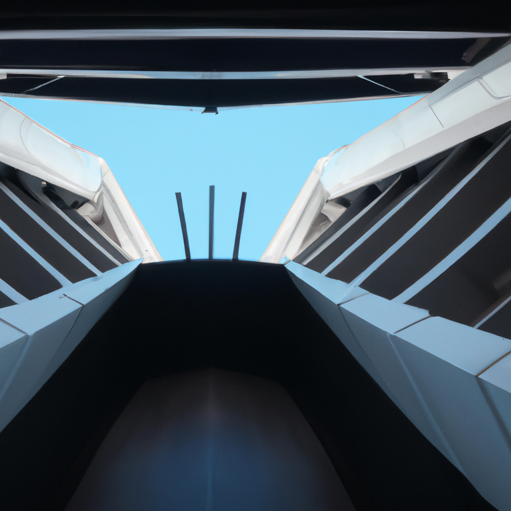 Arquitectura minimalista con líneas y simetría