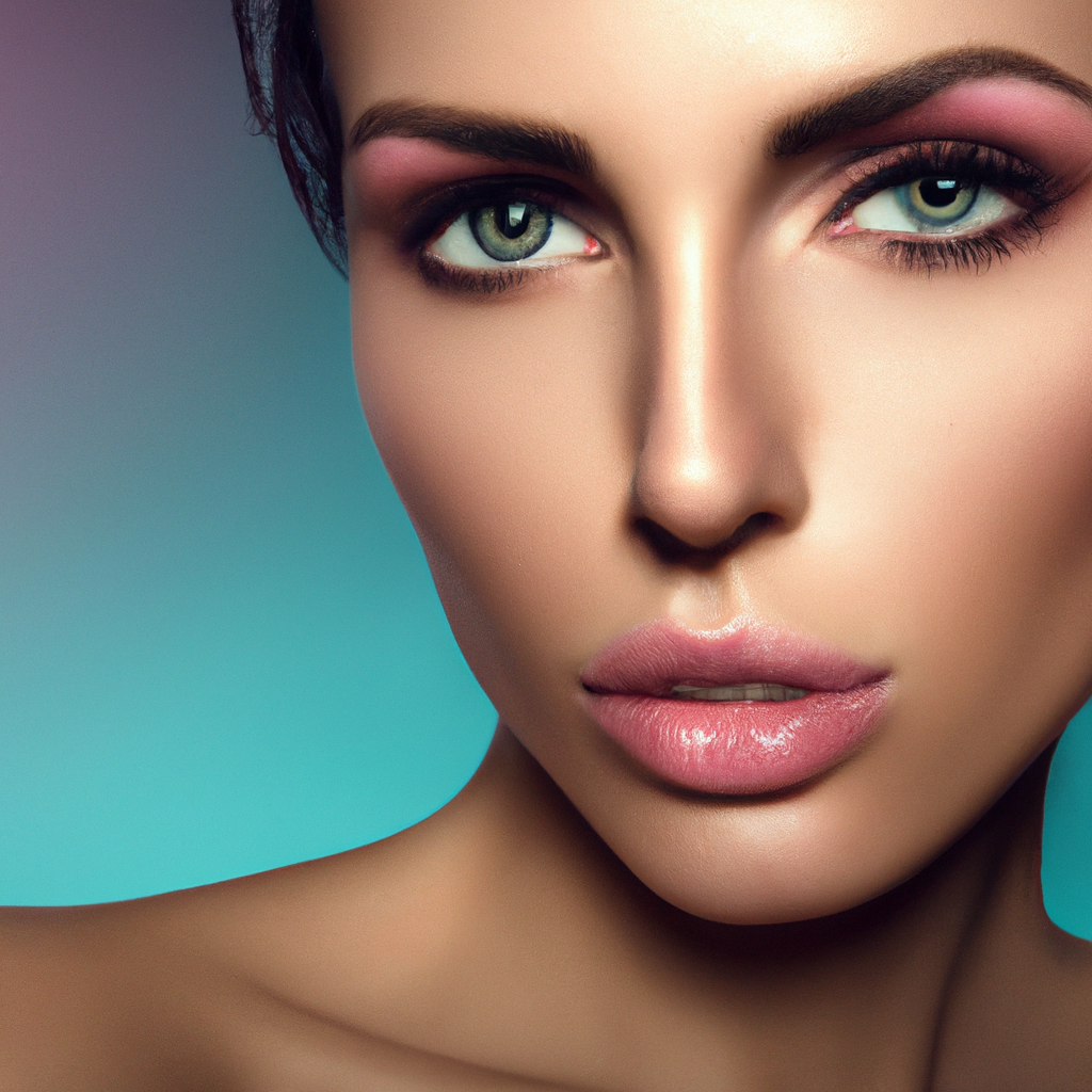 Imagen después del retoque de piel editorial